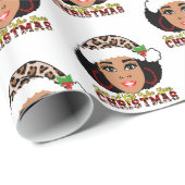 Alleen een meisje dat van Kerstmis houdt Cadeaupapier (Rol Hoek)