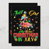 Alleen een meisje dat van Kerstmis houdt in juli.. Kaart (Voorkant / Achterkant)