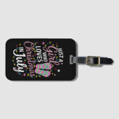 Alleen een meisje dat van Kerstmis houdt in juli S Bagagelabel (Voorkant (horizontaal))