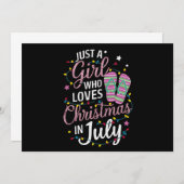 Alleen een meisje dat van Kerstmis houdt in juli S Kaart (Voorkant / Achterkant)