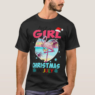 Alleen een meisje dat van Kerstmis houdt in juli S T-shirt