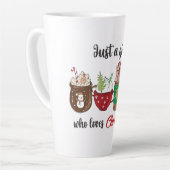 Alleen een meisje dat van Kerstmis houdt Latte Mok (Linkerhoek)