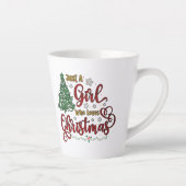 Alleen een meisje dat van Kerstmis houdt Latte Mok (Rechts)