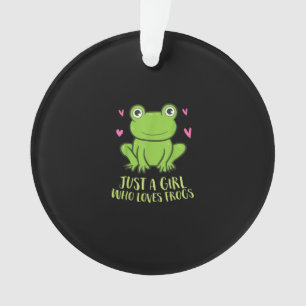Alleen een meisje dat van kikkers houdt  Cute Frog Ornament