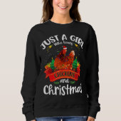 Alleen een meisje dat van kippen houdt en Kerstmis Trui (Voorkant)