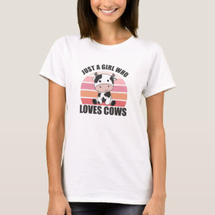 Alleen een meisje dat van Koe houdt, kletst de Koe T-shirt