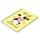 Alleen een meisje dat van Koeien houdt! Harten en  Notitieboek (Linkerzijde)