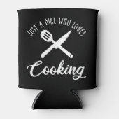 Alleen een meisje dat van koken houdt blikjeskoeler (Voorkant)