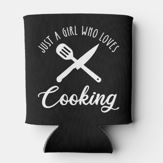 Alleen een meisje dat van koken houdt blikjeskoeler (Achterkant)