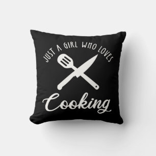 Alleen een meisje dat van koken houdt kussen
