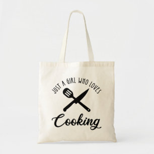 Alleen een meisje dat van koken houdt tote bag