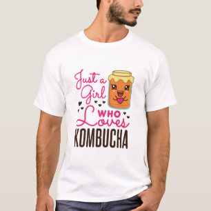 Alleen een meisje dat van Kombucha Tea Kawaii houd T-shirt