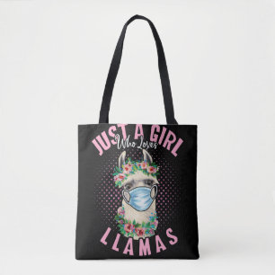 Alleen een meisje dat van Llamas houdt, cadeau voo Draagtas