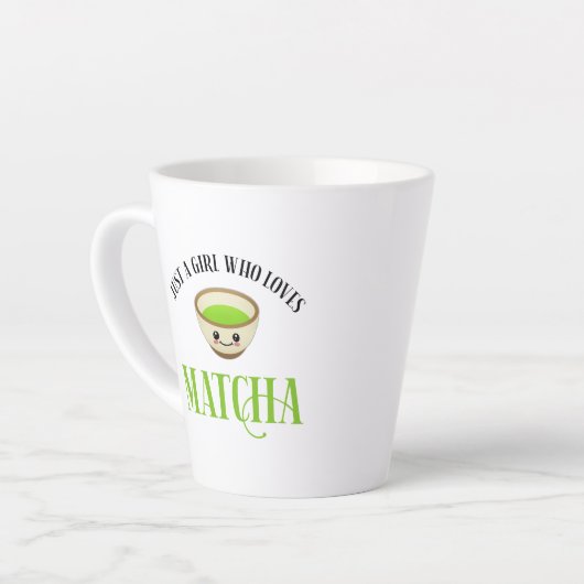 Alleen een meisje dat van Matcha houdt Latte Mok (Linkerhoek)