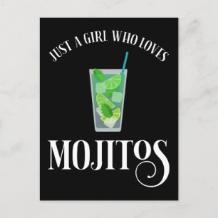Alleen een meisje dat van Mojitos houdt Briefkaart