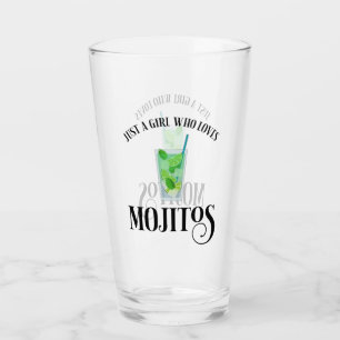 Alleen een meisje dat van Mojitos houdt Glas