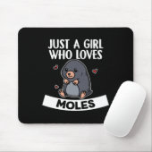 Alleen een meisje dat van Moles Cute Mole Costume  Muismat (Met muis)