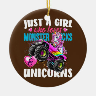 Alleen een meisje dat van Monster Trucks houdt Gif Keramisch Ornament