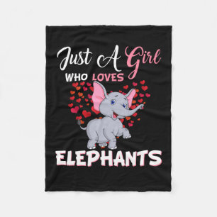 Alleen een meisje dat van olifantencadeautjes houd fleece deken