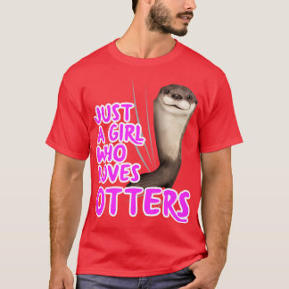 Alleen een meisje dat van Otters houdt T-shirt