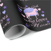 Alleen een meisje dat van paarden houdt cadeaupapier (Rol Hoek)