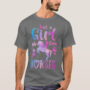 Alleen een meisje dat van paarden houdt die paarde t-shirt