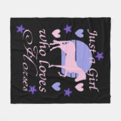 Alleen een meisje dat van paarden houdt fleece deken (Voorkant (Horizontaal))