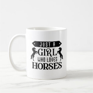 Alleen een meisje dat van paarden houdt koffiemok