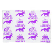 Alleen een meisje dat van paarden houdt kussensloop (Voorkant)