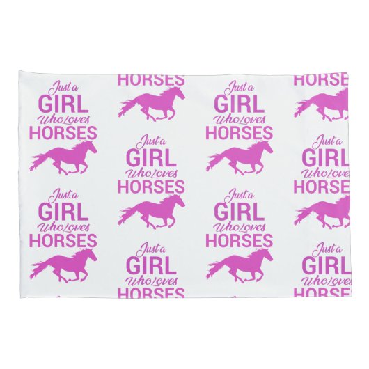 Alleen een meisje dat van paarden houdt kussensloop (Achterkant-Rechts)