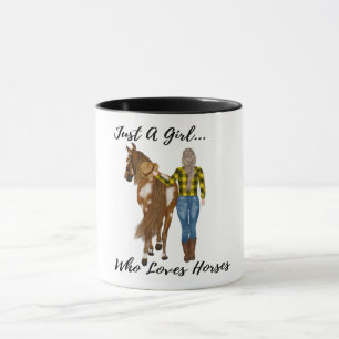 Alleen een meisje dat van paarden houdt mok