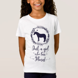 Alleen een meisje dat van Paarden houdt Silhouette T-shirt