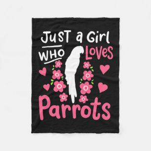 Alleen een meisje dat van Parrot houdt Fleece Deken