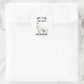 Alleen een meisje dat van polardieren houdt vierkante sticker (Tas)