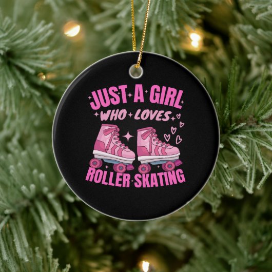 Alleen een meisje dat van Roller houdt. Keramisch Ornament (Boom)