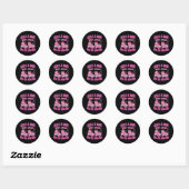 Alleen een meisje dat van Roller houdt. Ronde Sticker (Vel)
