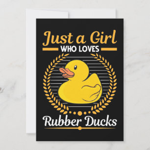Alleen een meisje dat van Rubber Duck houdt Kaart