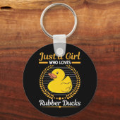 Alleen een meisje dat van Rubber Duck houdt Sleutelhanger (Voorkant)