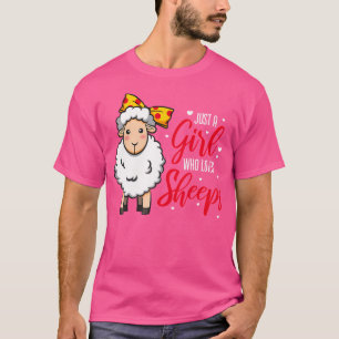 Alleen een meisje dat van schapen houdt t-shirt
