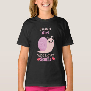 Alleen een meisje dat van slakken houdt t-shirt