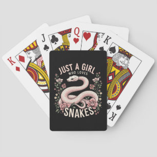 Alleen een meisje dat van slangen houdt pokerkaarten