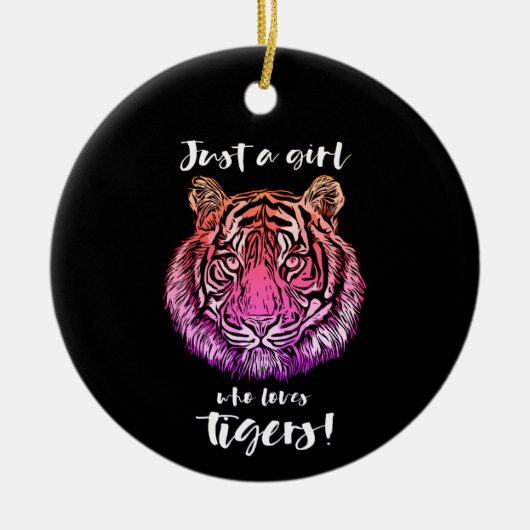 Alleen een meisje dat van Tigers houdt! Keramisch Ornament (Voorkant)