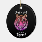 Alleen een meisje dat van Tigers houdt! Keramisch Ornament (Links)