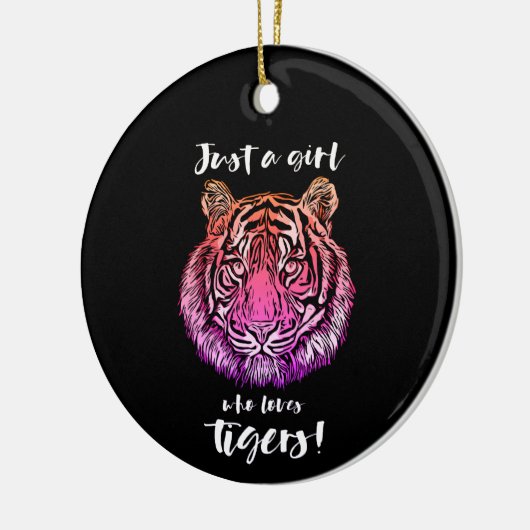 Alleen een meisje dat van Tigers houdt! Keramisch Ornament (Links)