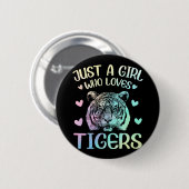 Alleen een meisje dat van Tigers houdt Ronde Button 5,7 Cm (Voorkant /achterkant)