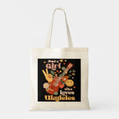 Alleen een meisje dat van Ukulele Groovy Uke Playe Tote Bag (Achterkant)