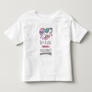 Alleen een meisje dat van Unicorns houdt! Kinder Shirts