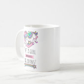 Alleen een meisje dat van Unicorns houdt! Koffiemok (Voorkant links)