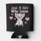 Alleen een meisje dat van varkens houdt blikjeskoeler (Achterkant)