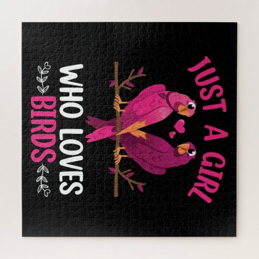 Alleen een meisje dat van vogels houdt legpuzzel (Horizontaal)